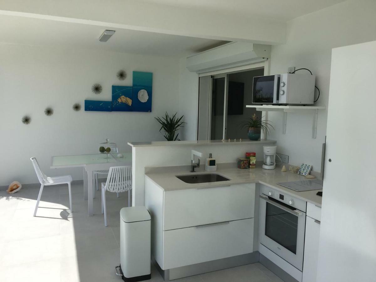 Studio Cozy Melissa Elegance - Guadeloupe , Le Gosier , Dampierre - Avec Pleine Vue Mer - Ocean A 180 Degres Ngoại thất bức ảnh